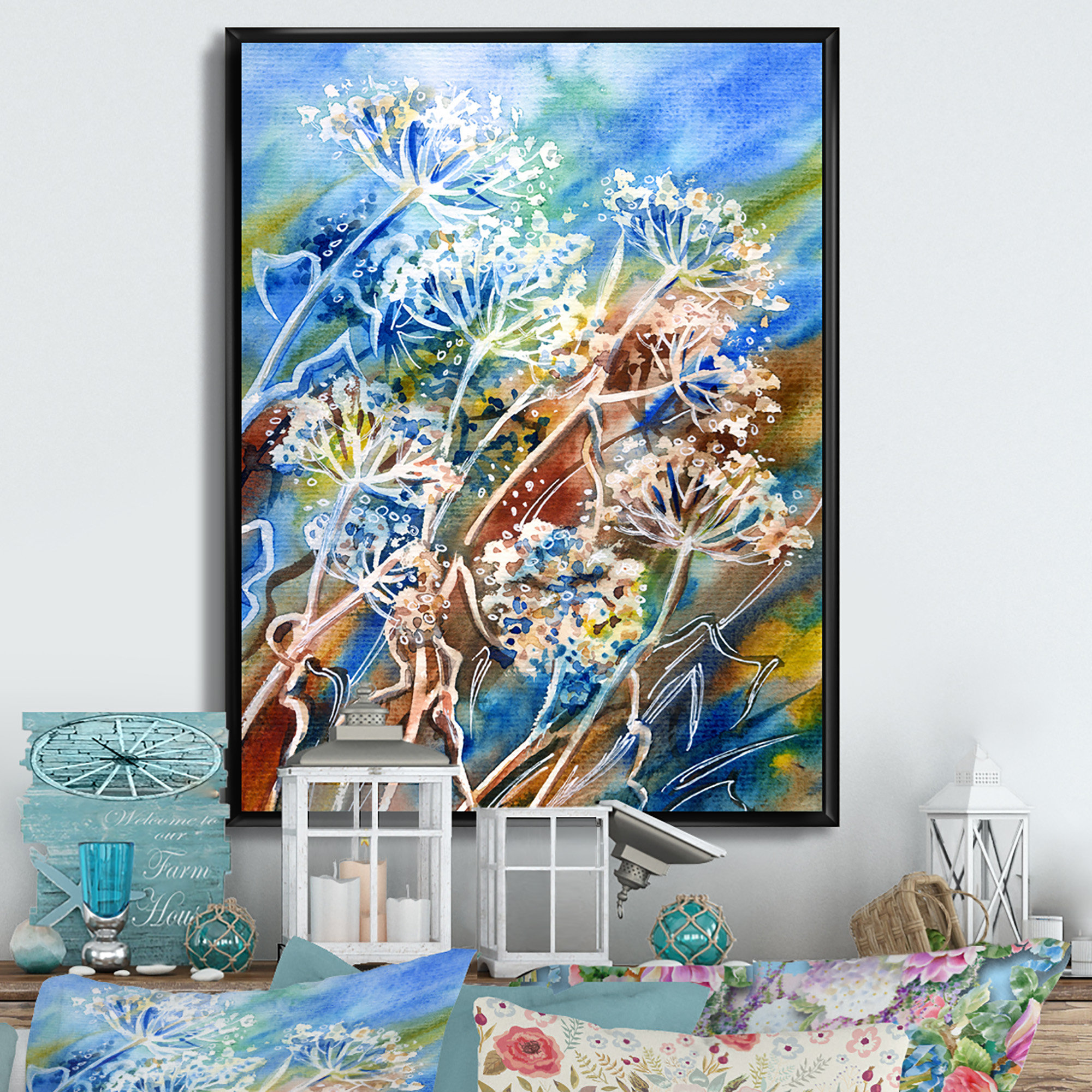 August Grove® Abstract Umbrella Forest Plants Painting - Traditional ...