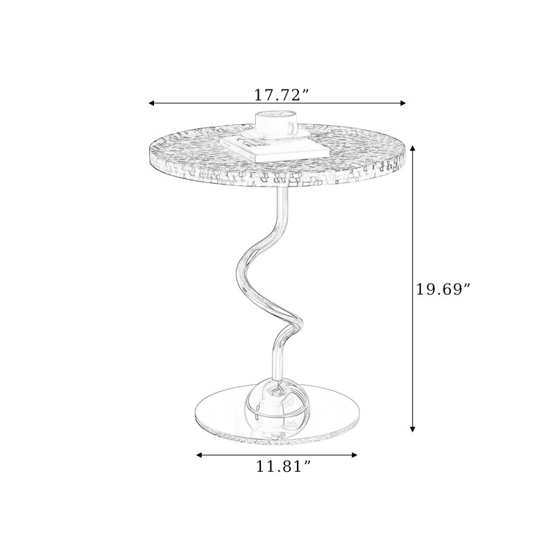 Table de bout moderne en acier inoxydable