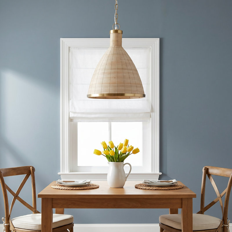 Maskia 1 - Light Beige/Gold Bell Pendant
