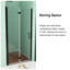 32" x 72" Bi-fold Semi Frameless Shower Door-94573377