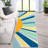 Cute Machine Washable Rugs Sunburst Area Rug Modern Non-Slip Rugs for Bedrooms Colorful Soft Carpet for Kids Boys Girls Dorm Nursery Reading Corner-1296787687