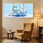 Hortensia bleu sur fond clair, ensemble de 3 impressions d'art sur toile-236334914