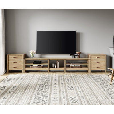 Ashae 1416 inch TV Stand with 6 drawers and opening shelves