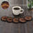 Jute Round 6 Piece Coaster Set