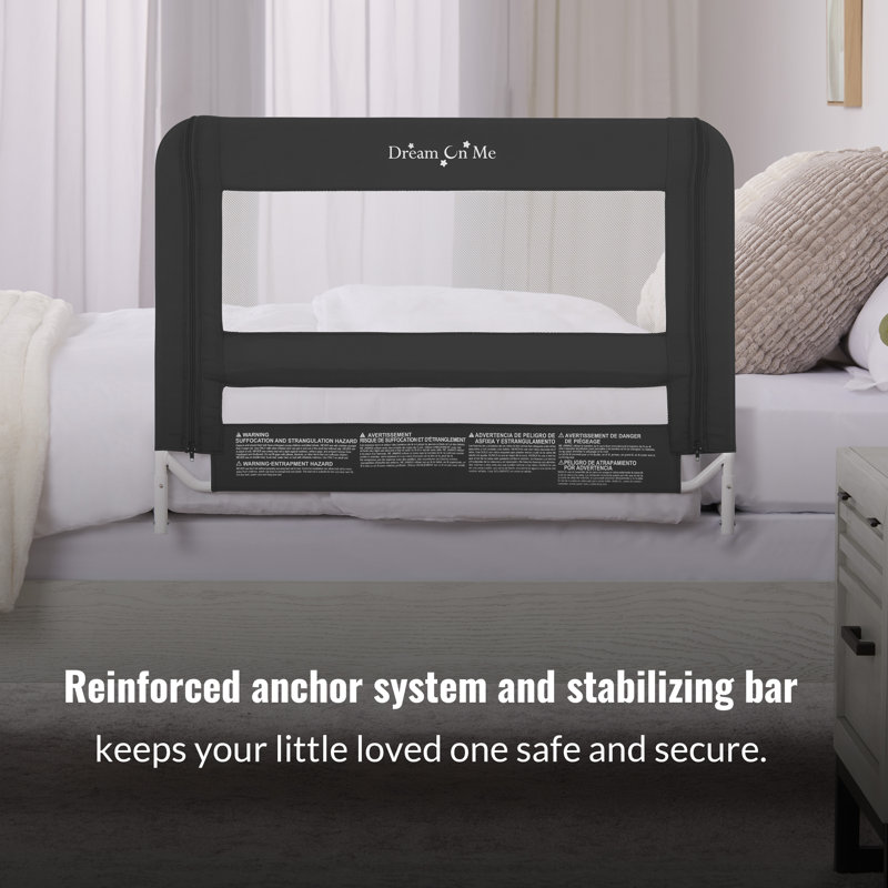 Dream On Me Mesh Security Bed Rail, Black