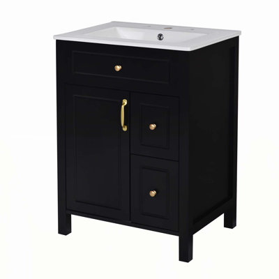 Meuble-lavabo luxueux avec lavabo en céramique et options de rangement intelligentes