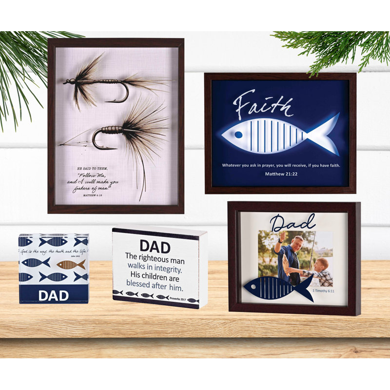 Plaque de table en verre «Dad God The The Way»
