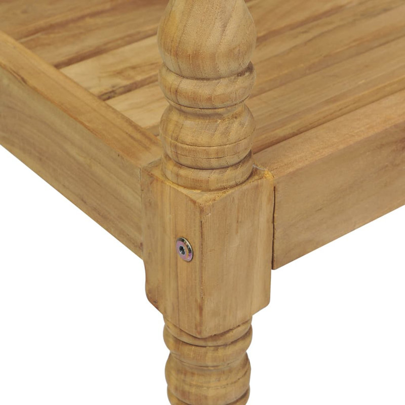 6 chaises en bois de teck massif Alhuzaifi Canora, Vert
