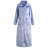 Hursel Fleece Mid-Calf Bathrobe with Pockets-1296247171-1296247175