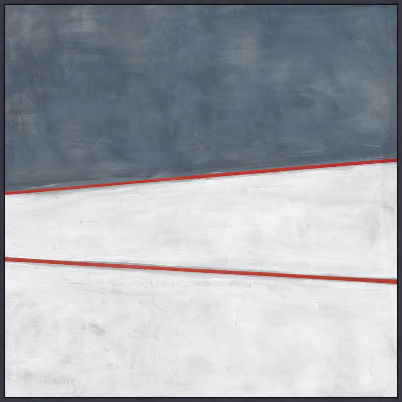 Blue White Red 1' Framed Print on Canvas