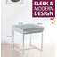 Finley Velvet Stool With Metal Base (pair)-608410603