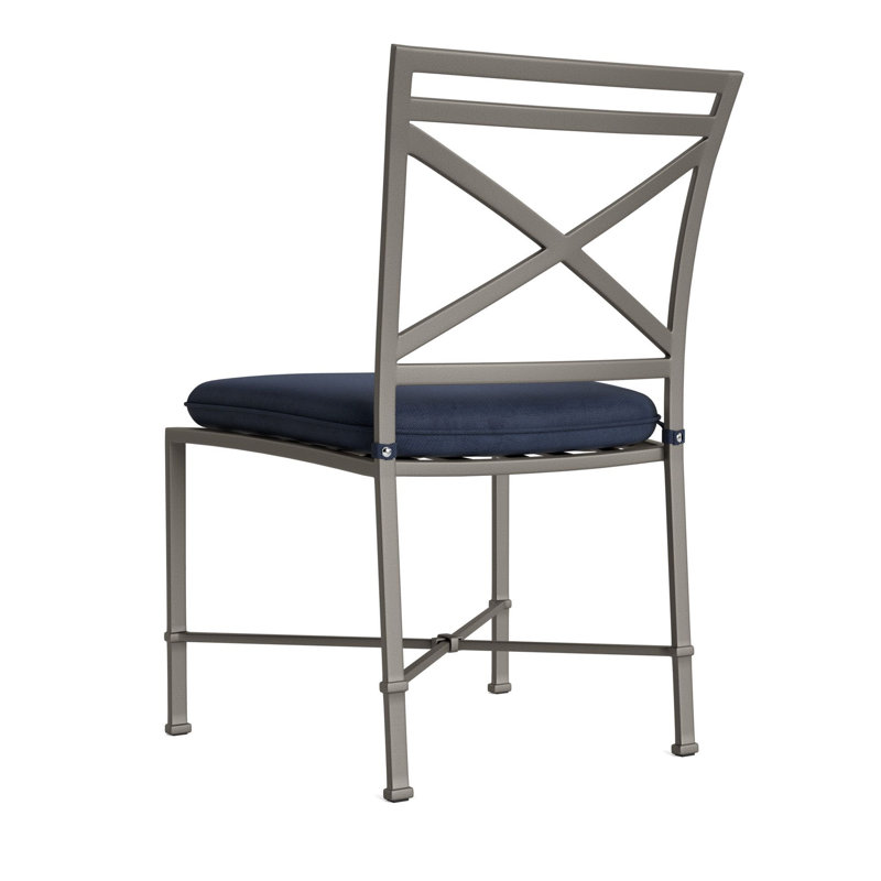 Venetian Outdoor Dining Side Chair, Mica, Fusion Neptune, Navy