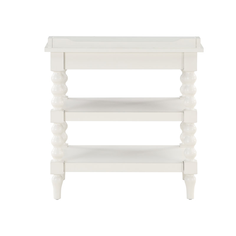 Rani 26'' W Solid Wood Nightstand, Antique White