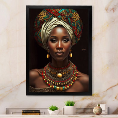 «Elliyah African Queen» avec un collier traditionnel sur toile
