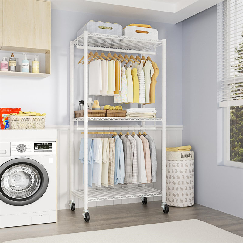 Eleora 193.55cm Rolling Clothing Rack