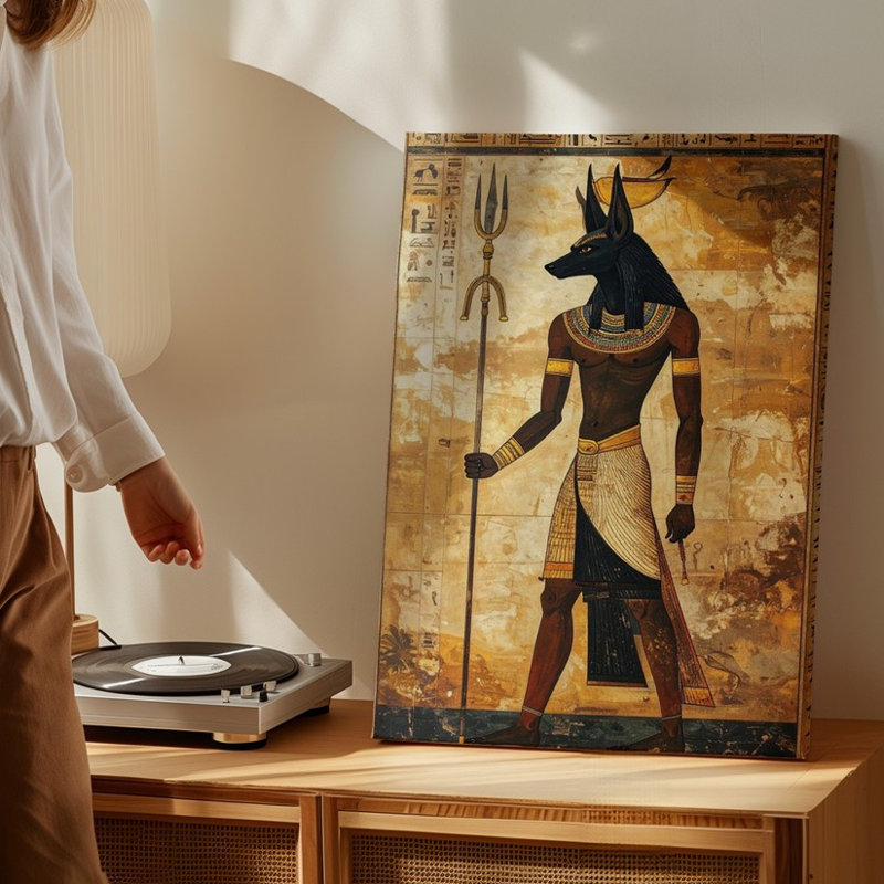 Art mural sur toile, voici la description du produit et optimisation du Seo pour votre Anubis numérique, H 30 po x l 40 po