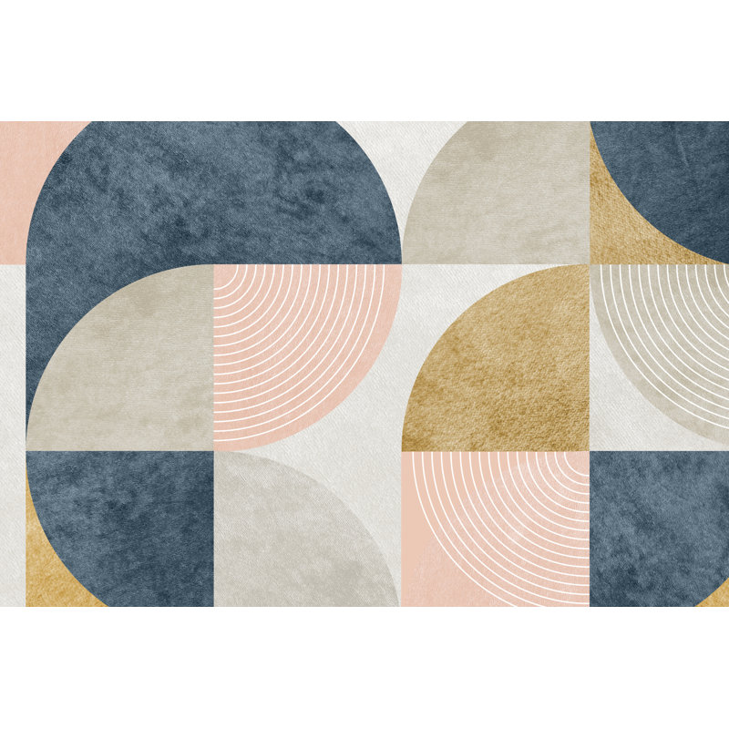 Lysistrate Vinyl Machine Printed Area Rug, Rectangle 5'3" x 7'10.5"