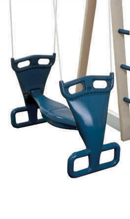 Fauteuil coulissant dos à dos avec support et accessoires optionnels pour poutre de balançoire