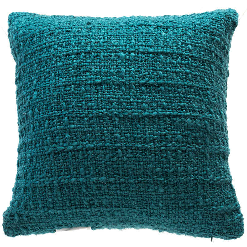 Housse de coussin carrée, Bleu sarcelle