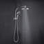 8" Rainfall Round Wall Mount Shower System with Handheld Spray