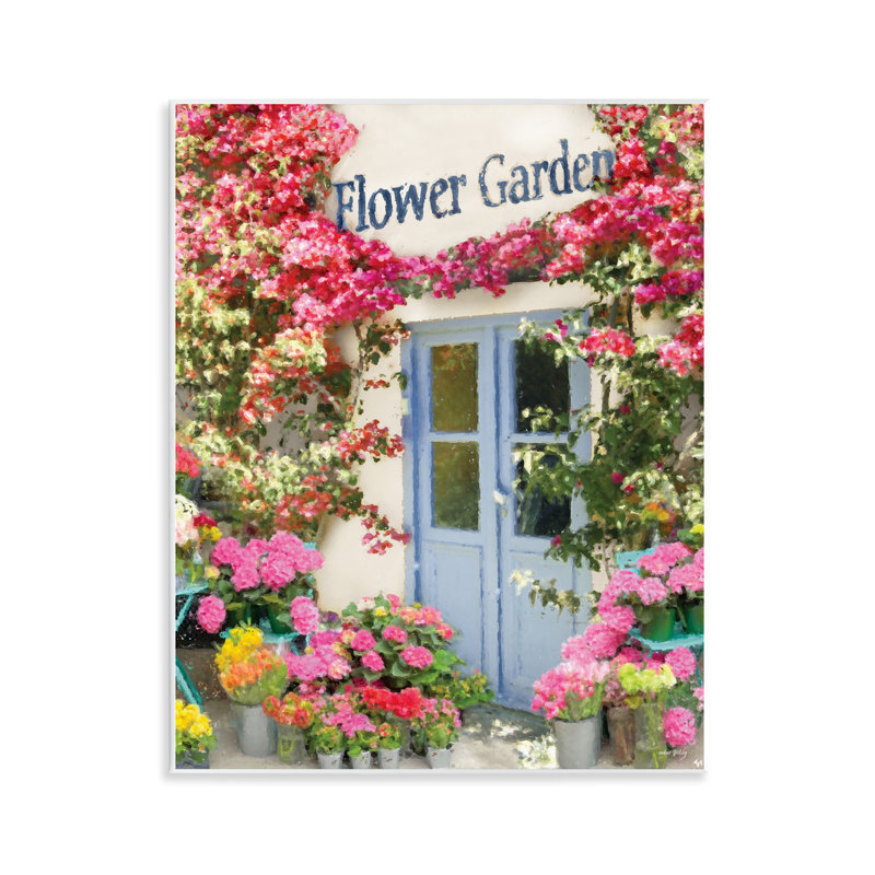 Flower Garden Doorway Wall Plaque Art by Sara Baker