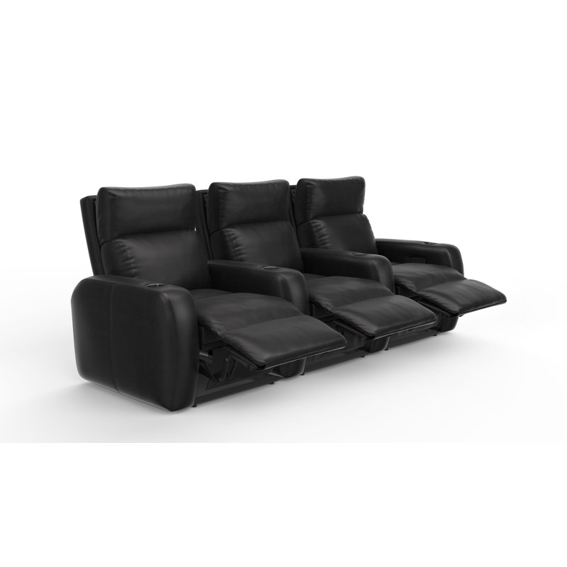 Leather Recliner, Maxima Black
