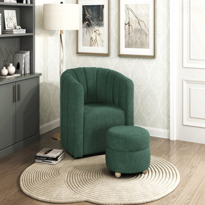 Chaise de salle à manger pivotante de style moderne avec repose-pieds blanc Boucle parfaite pour les salons modernes revêtus de tissu et revêtus de tissu de meubles de salon en bois massif