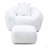 Giant Bean Bag Chair With Footstool, Oversized Bean Bag  For Adults And Kids, Faux Fur Shell-Shaped Large Chair With Filler, Stuffed Big Accent Sofa,  Floor Sofa For Gaming,Reading Living Room Bedroom-1253548986