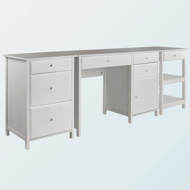 Ensemble de bureau multi-pièces 3 pièces Lyric, Blanc