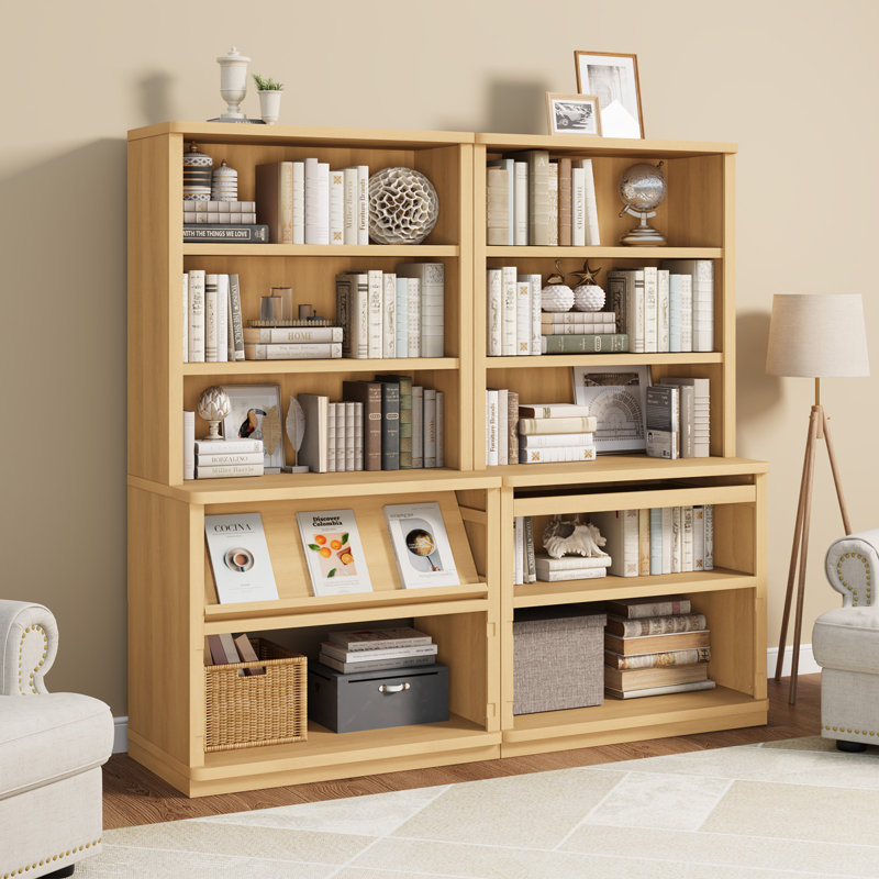 Bibliothèque standard H 5 po x l 37 po Brusnice, Bois chêne