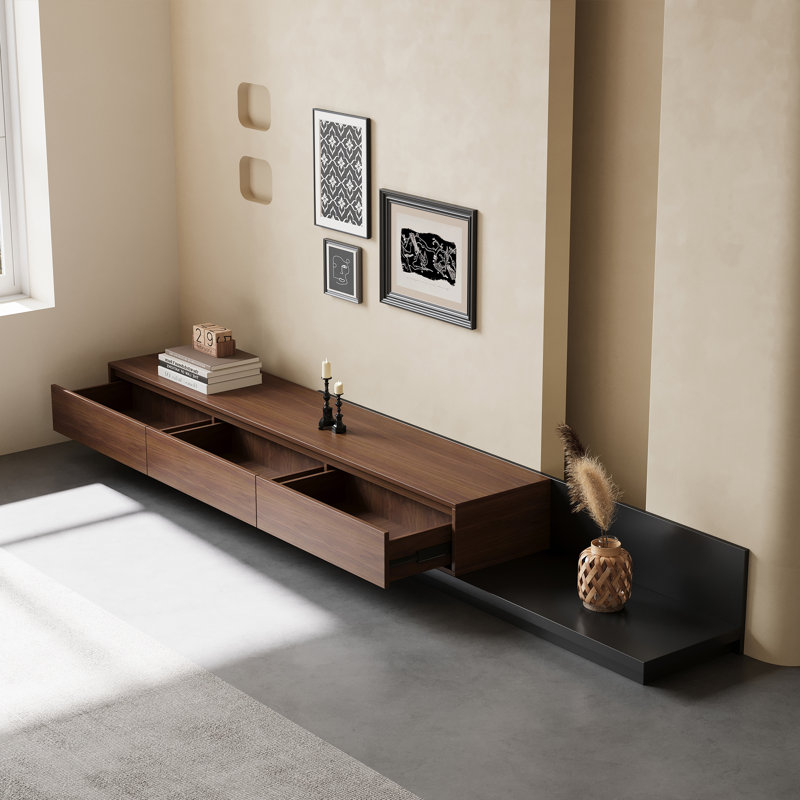 78.7" Extendable Tv Stand With 3 Drawers, Spacious Storage & 3 Colors For Stylish Living, Walnut