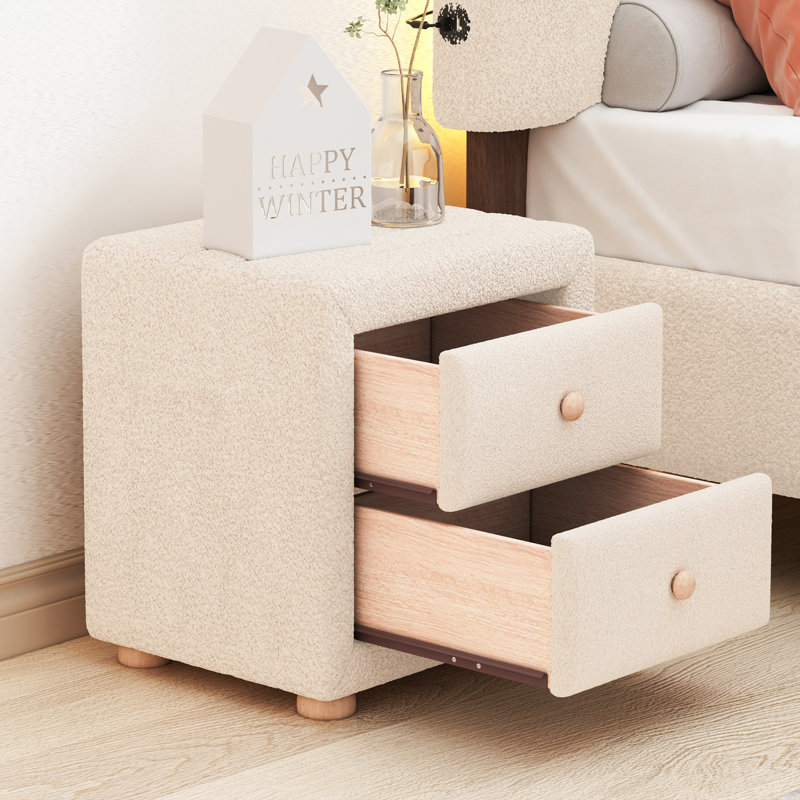 Table de chevet Desislava, Beige