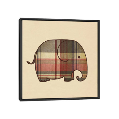 « écossais éléphant »-impression sur toile tendue