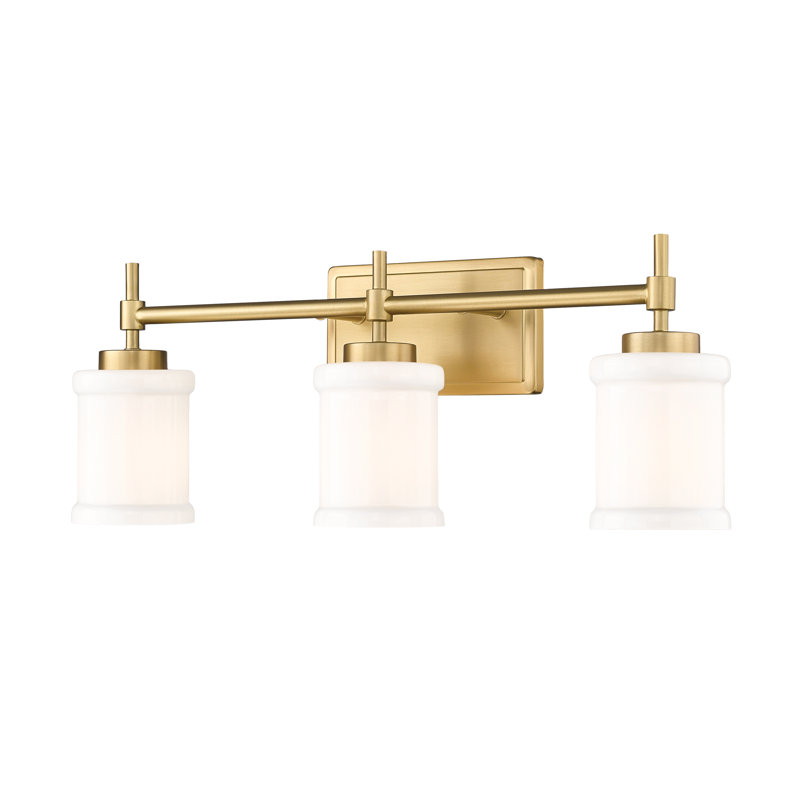 Meuble-lavabo 3 lumières Zowie, Or
