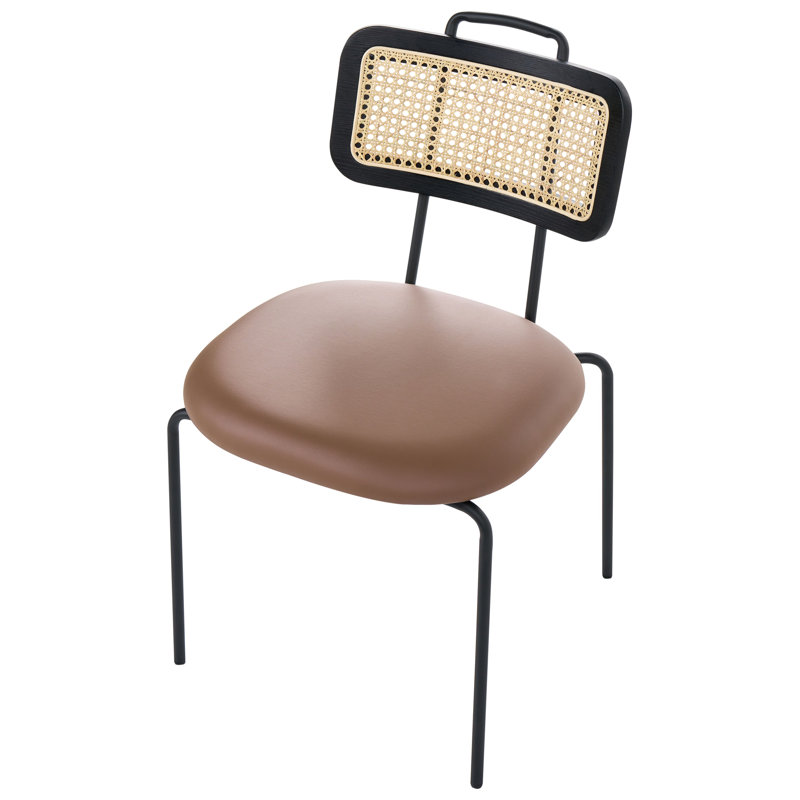 43cm H Upholstered Side Chair, Brown