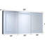 60 po Armoire à pharmacie en aluminium l 30 po x H 30 po avec corrosion robuste - panneau arrière avec tablettes de 6 mm / 8 mm, verre trempé réglable-582239884