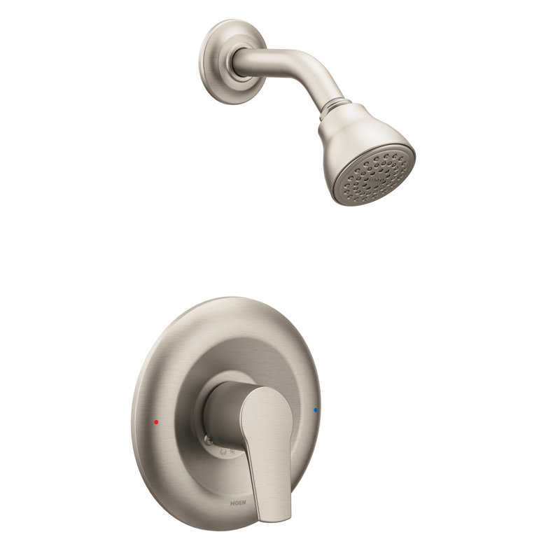 Garniture de robinet de douche à pression équilibrée avec poignée levier Method Posi-Temp, Nickel brossé