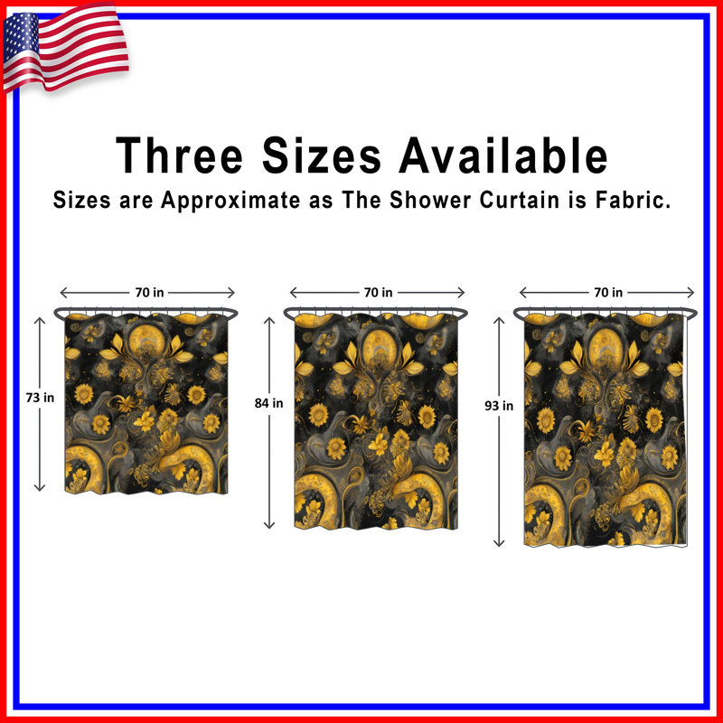 Rideaux de douche Ornate, 70in W x 84in H