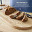 Swan SWKA17512 Nordic Oval Bread Bin with Cutting Board Lid, Carbon Steel Body, Airtight Bamboo Lid