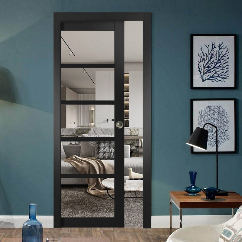 Porte de placard coulissante en bois Quadro, 32 po x 80 po
