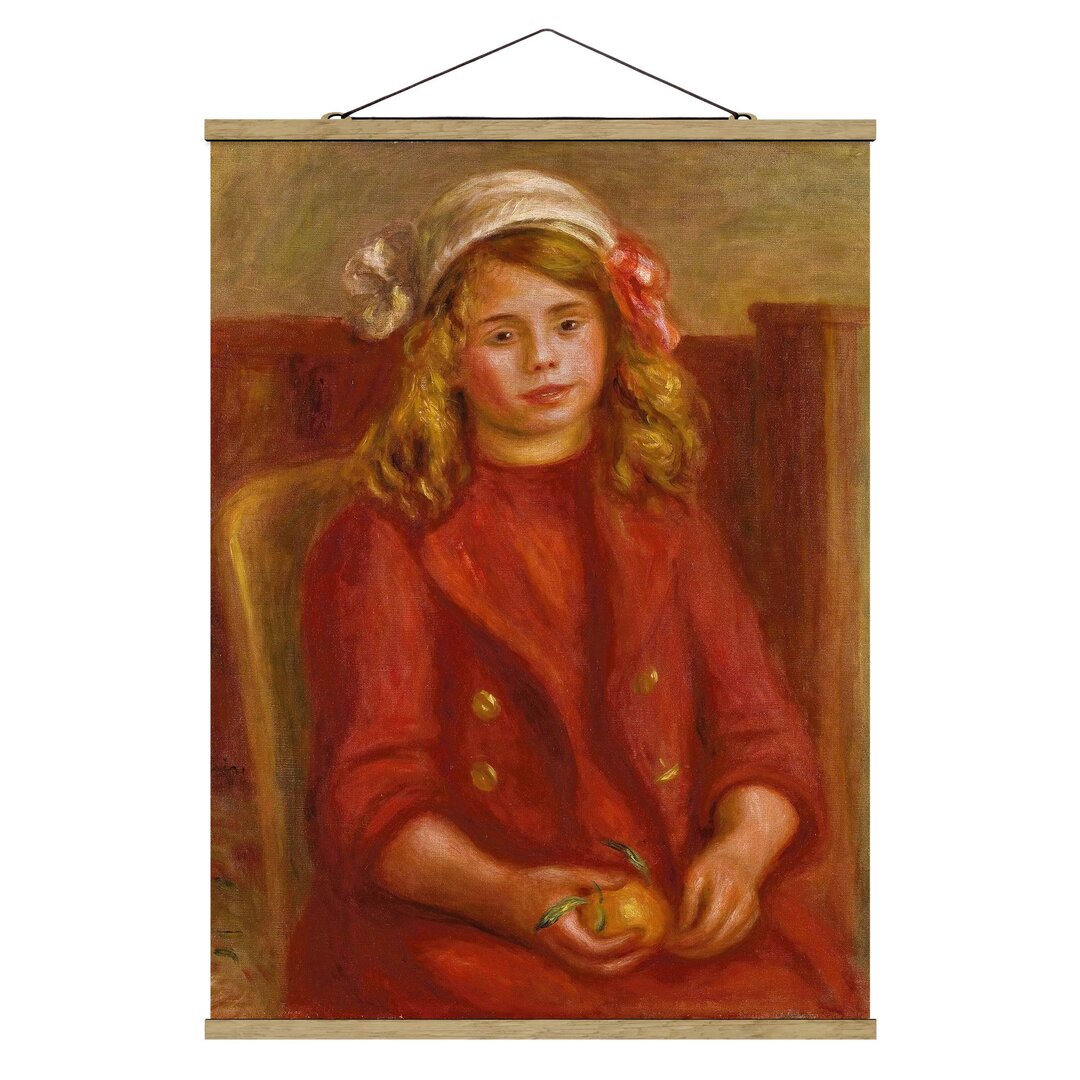 Grafikdruck Young Girl with Orange von Auguste Renoir