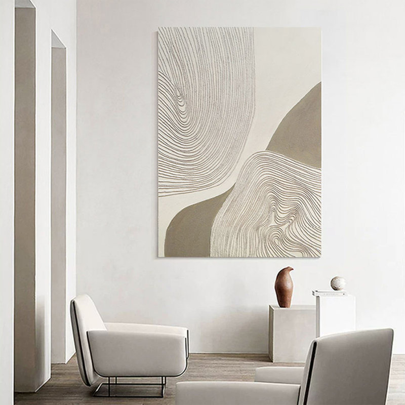 Art mural rectangulaire moderne à blocs de couleurs à texture minimaliste pour le salon, H 39,37 po x l 27,56 po