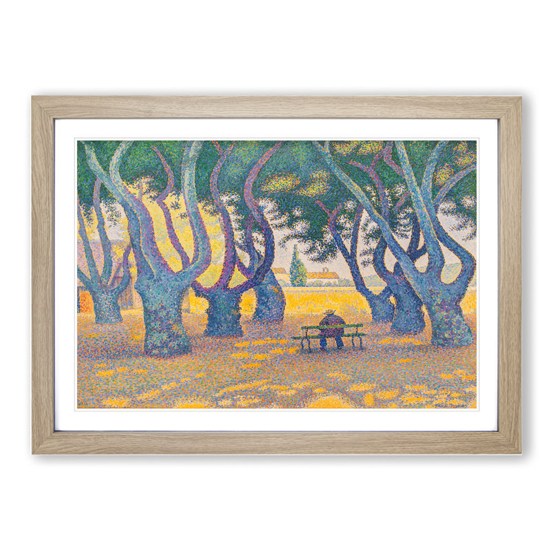Place Des Lices by Paul Signac - Framed Print, 36cm H x 48cm W x 2cm D, Oak Framed