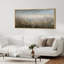 «Soft Morning Meadow with Wildflowers and Misty Distance», reproduction d'art sur toile encadrée-761331055-761331053