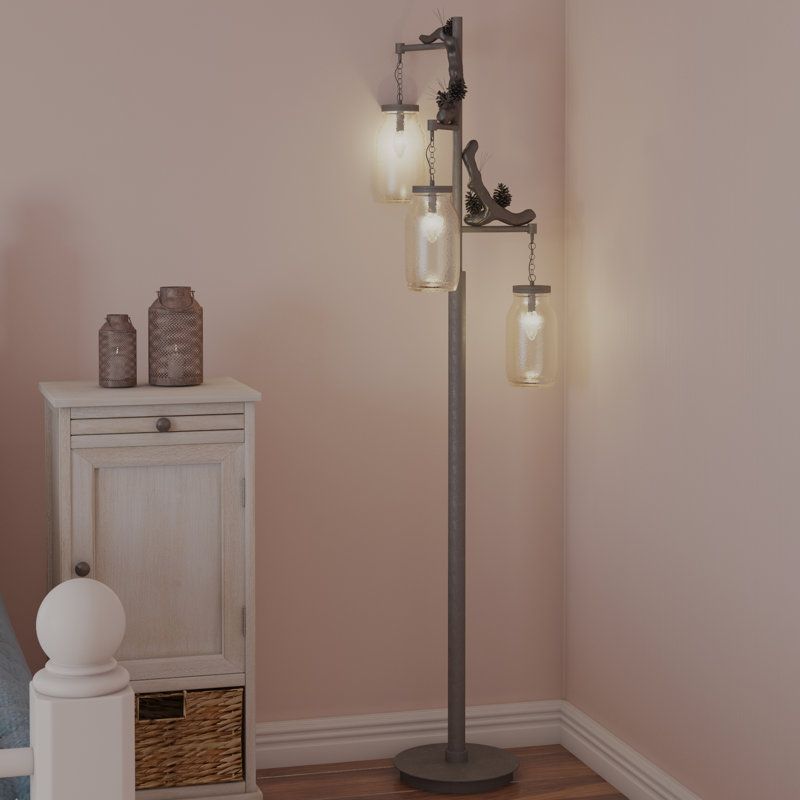 Crestview 65.6'' Bronzed Tree Floor Lamp