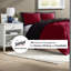 Ensemble de literie réversible pour lit double / grand lit, microfibre hypoallergénique avec matelassage en losanges, rouge et noir