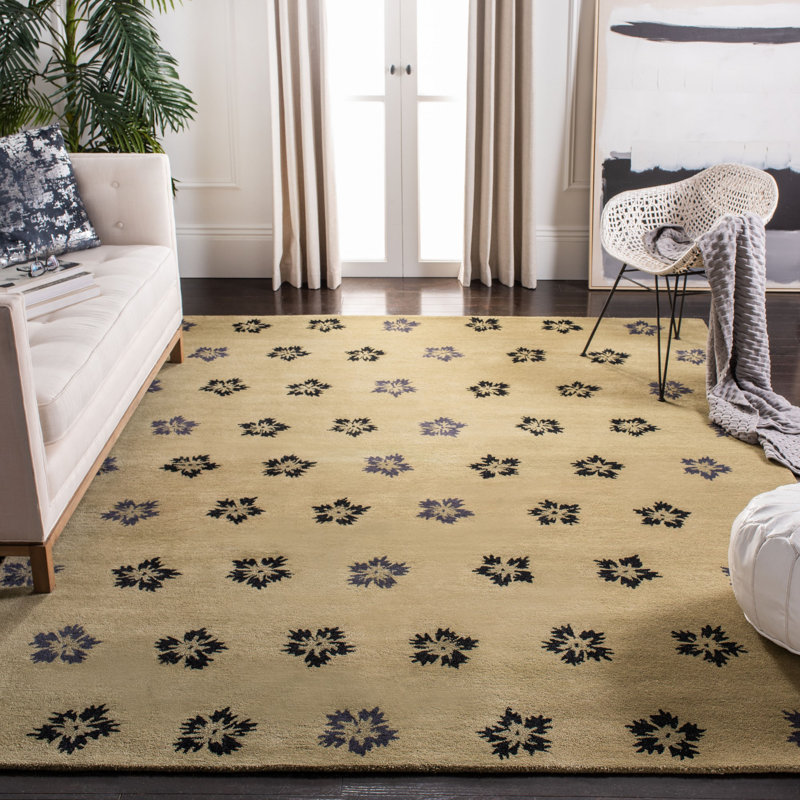 Soho Hand Tufted Wool Floral Rug, Rectangle 7'6" x 9'6"