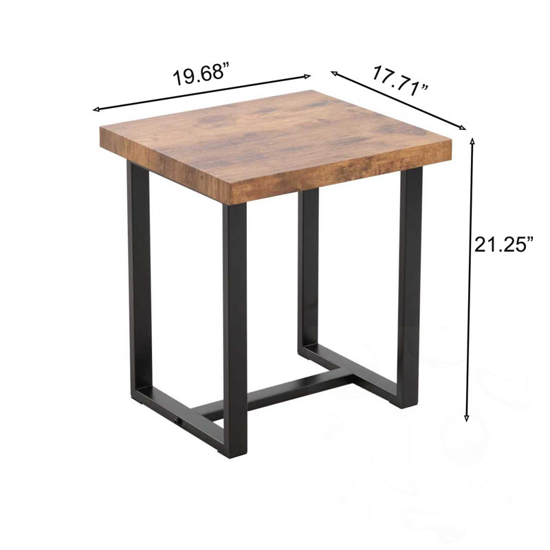 Side Table with Metal Leg