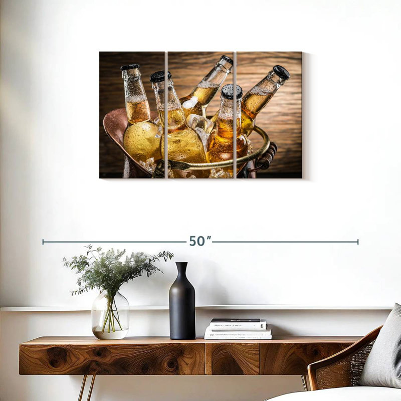 Yarlin Cold Beer Bottles, 20" H x 33" W