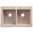 Radius 33.0625'' L Double Bowl Granite Kitchen Sink-18798651-18798652